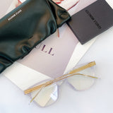 S-sunglasses 2021 Monster Square Anti Radiation Glasses For Kubo With White Round Case Replaceable for Lens Eyewear Eyeglass Glasses Non Graded Lens Eyewear for Women and Men