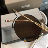 S-sunglasses New Unisex Sunglasses  Round Frame Gold master craftsmanship for Thom Browne TBS111