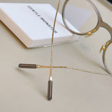 S-sunglasses 2021 Gentle Glasses For Jojo With White Round Case in Metal Frame with Anti Radiation and Anti Reflective for Women/Anti Radiation/Blue Light/Replaceable Optical Lens/Metal Hinge/High Quality Hinge/High quality/Eye glasses on sale