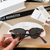 S-sunglasses 2021 Gentle New Round Frame Sunglasses For Slo With White Round Case Women Retro Glasses Female Cat Eye Women Sunglasses Female Retro Glasses