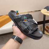 S-shoe Louis Vuitton Women Sandals Summer New Thick Heel Platform Sole Shoes Female Summer Flat Casual Shoes Fashion Sports Beach Women's Slippers Heels Women Platform Sandals Female Thick Bottom Shoes Wedge with Open Toe