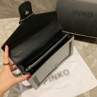 M-Handbag P.i.n.k.o 27-17cm Chain Shoulder Swallows Bag Messager Genuine Leather Cross-body Handbags