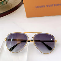S-sunglasses Louis Vuitton High Qulity women's Round Metal Sunglasses Shades For Z1618E Female Ladies Brown Eyewear Women's Polarized Square Sunglasses Oversized Black Shades Flat Lens Male Female Fashion Driving Glasses