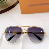 S-sunglasses Louis Vuitton High Qulity women's Round Metal Sunglasses Shades For Z1618E Female Ladies Brown Eyewear Women's Polarized Square Sunglasses Oversized Black Shades Flat Lens Male Female Fashion Driving Glasses
