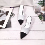 S-shoe Women's Chunky Thick Slippers-Summer Sandals Peep Toe Slip On Casual Shoes