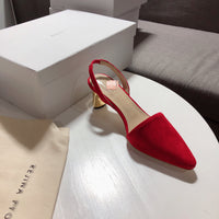 S-shoe R.E.J.I.N.A P.Y.O Women Casual Cusp Toe High Heeled Pumps Ankle Strap Shoes