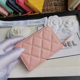 A-accessories NO.69271 7.5-11.5-2.5cm Small Wallet for Women PU Leather Leaf Pendant Card Holder Organizer Zipper Coin Purse