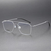 Fashion 5517 High Quality Denmark Titanium No Screw Men Glasses Frames Optical Ultra-light Business Suqare Computer Reading