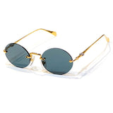 Retro Sunglasses Women Brand Designer Fashion Rimless Gradient Sun Glasses Shades Lens Ladies Frameless Eyeglasses
