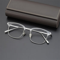 D7216 Handmade Titanium Acetate Optical Eyeglasses Frame  For Men and Women Fashion Retro Myopia Glasses Glasses