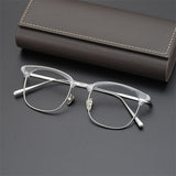 D7216 Handmade Titanium Acetate Optical Eyeglasses Frame  For Men and Women Fashion Retro Myopia Glasses Glasses