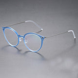 Men's Glasses Frame 6548 Denmark Titanium No Screw Korea Glasses Frames Optical Ultra-light Business Round Frame Glasses