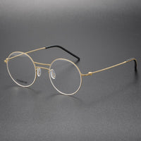 Men Glasses Frame 5518 Denmark Titanium No Screw Korea Optical Ultra-light Business Round Prescription Diopter For Reading