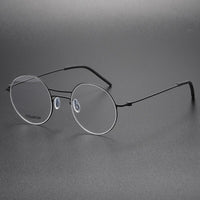 Men Glasses Frame 5518 Denmark Titanium No Screw Korea Optical Ultra-light Business Round Prescription Diopter For Reading
