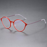 Men Women's Eyeglasses Denmark Linde 6558 Titanium No Screw Korea Glasses Frames Optical Ultra-light Business Glasses
