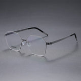 Denmark Linde 9624 Titanium No Screw Korea Square Glasses Frames Optical Ultra-light Business Prescription Glasses
