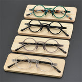 F2058 Men Women Retro Frame Glasses Round Acetate  For Men and Women myopia computer prescription glasses  artistic personality
