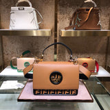 H-bag Fendi KAN I F Brown leather bag