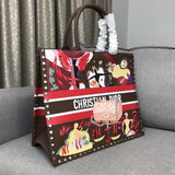 H-bag Dior BOOK TOTE BAG IN EMBROIDERED CANVAS 42x32x15cm