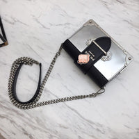 H-bag P.r.a.d.a Cahier leather bag  NO.1BH018 SIZE:18×12×4cm