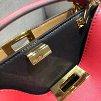 H-bag Fendi PEEKABOO ESSENTIALLY Blue leather bag  27cm NO.8BN302