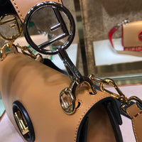 H-bag Fendi KAN I F Brown leather bag