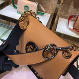 H-bag Fendi KAN I F Brown leather bag