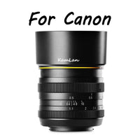 E-Electronic Kamlan lens 50mm F1.1 APS-C Large Aperture Manual Focus Lens Standard Fixed Focus APS-C Frame Mirrorless Lens Cameras lentille Camera Lens For Canon EOS-M NEX Fuji X M4/3 Cameras