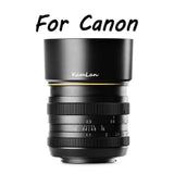 E-Electronic Kamlan lens 50mm F1.1 APS-C Large Aperture Manual Focus Lens Standard Fixed Focus APS-C Frame Mirrorless Lens Cameras lentille Camera Lens For Canon EOS-M NEX Fuji X M4/3 Cameras