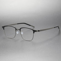 Denmark Titanium No Screw Korea Glasses Frames Optical Ultra-light Business Round Prescription Diopter 9835 Eyeglasses Men