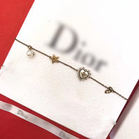 J-jewelry Dior Women’s Link Charm Bracelet Clover Star Heart Pendant Charms Bracelet Bangles for Girls