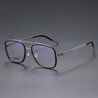 Optical Lenses Denmark Linde 9911 Titanium No Screw Korea Glasses Frames Optical Ultra-light Business Square Reading Glasses Men