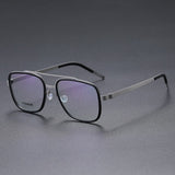 Optical Lenses Denmark Linde 9911 Titanium No Screw Korea Glasses Frames Optical Ultra-light Business Square Reading Glasses Men