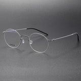 Denmark Titanium Screwless Korea Glasses Frames Optical Ultra-light Business Round Prescription Diopter Titanium Eyeglasses Men