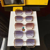 S-sunglasses Fendi Italy Designer Eyeglass Frames Glasses Pearl decoration Full frame for FF0296