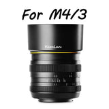 E-Electronic Kamlan lens 50mm F1.1 APS-C Large Aperture Manual Focus Lens Standard Fixed Focus APS-C Frame Mirrorless Lens Cameras lentille Camera Lens For Canon EOS-M NEX Fuji X M4/3 Cameras