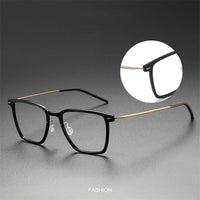 Fashion Square Denmark Linde 6554 Titanium No Screw Korea Glasses Frames Optical Ultra-light Frame For Men Women
