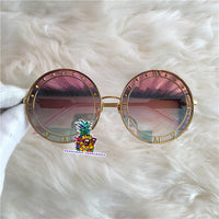 S-sunglasses Round frame Clock pattern Metal eyeglass frame for w.a.n.g.d.e.r.l.a.n.d clock