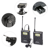 E-Electronic Saramonic UwMic9 Kit12 Wireless lavalier Microphone System,Saramonic UHF 16 Channel Omnidirectional lap mic for DSLR Camera Camcorder Interviews