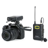 E-Electronic Saramonic UwMic9 Kit12 Wireless lavalier Microphone System,Saramonic UHF 16 Channel Omnidirectional lap mic for DSLR Camera Camcorder Interviews