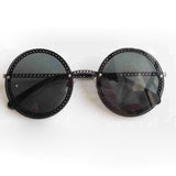 Summer Gold Chain Round Sunglasses For Women Shades Brand Designer Alloy Retro Rimless Fashion Futuristic For Sun Glasses UV400