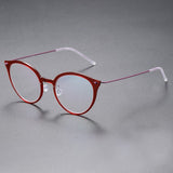 Men's Glasses Frame 6548 Denmark Titanium No Screw Korea Glasses Frames Optical Ultra-light Business Round Frame Glasses
