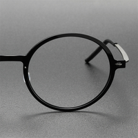 Fashion Denmark Titanium No Screw Korea Glasses 6523 Frames Optical Ultra-light Business Round Prescription Diopter Eyeglasses