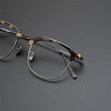 D7216 Handmade Titanium Acetate Optical Eyeglasses Frame  For Men and Women Fashion Retro Myopia Glasses Glasses