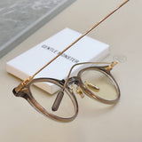 S-sunglasses 2021 Gentle Glasses For Jojo With White Round Case in Metal Frame with Anti Radiation and Anti Reflective for Women/Anti Radiation/Blue Light/Replaceable Optical Lens/Metal Hinge/High Quality Hinge/High quality/Eye glasses on sale