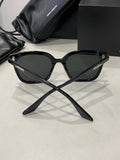 S-sunglasses Oversized Black Flatba Frame Polarized Sunglasses For Burty Men's Driving Camping Hiking Fishing Classic Sun Glasses Outdoor Sports UV400 Cycling Black Zeiss Lenses With 99.9% UV Protection Eyewear