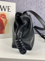 H-bag Loewe Women's Hammock Flamenco Knot Mini Bag Varsity Small Bag Leather Shoulder Bag Handbag