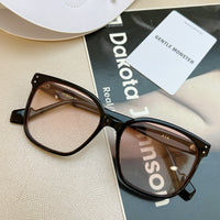 S-sunglasses New Fashion Oversized Square Black Frame Eyewear  Gentl Monster For Ata Acetate Frame Eyeglasses UV Spectacles Plain Replaceable Lens Blue Light Glasses with Myopia Frame for Men Women