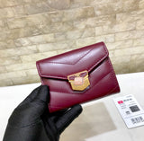 A-accessories NO.81223 11-9cm Women's Short Leather Card Holder Purse Zipper Buckle Elegant Clutch Wallet
