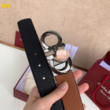 A-accessories S.a.l.v.a.t.o.r.e F.e.r.r.a.g.a.m.o 3.5cm Men's Genuine Leather Dress Belt Handmade 100% Cow Leather Fashion & Classic Designs for Work Business and Casual